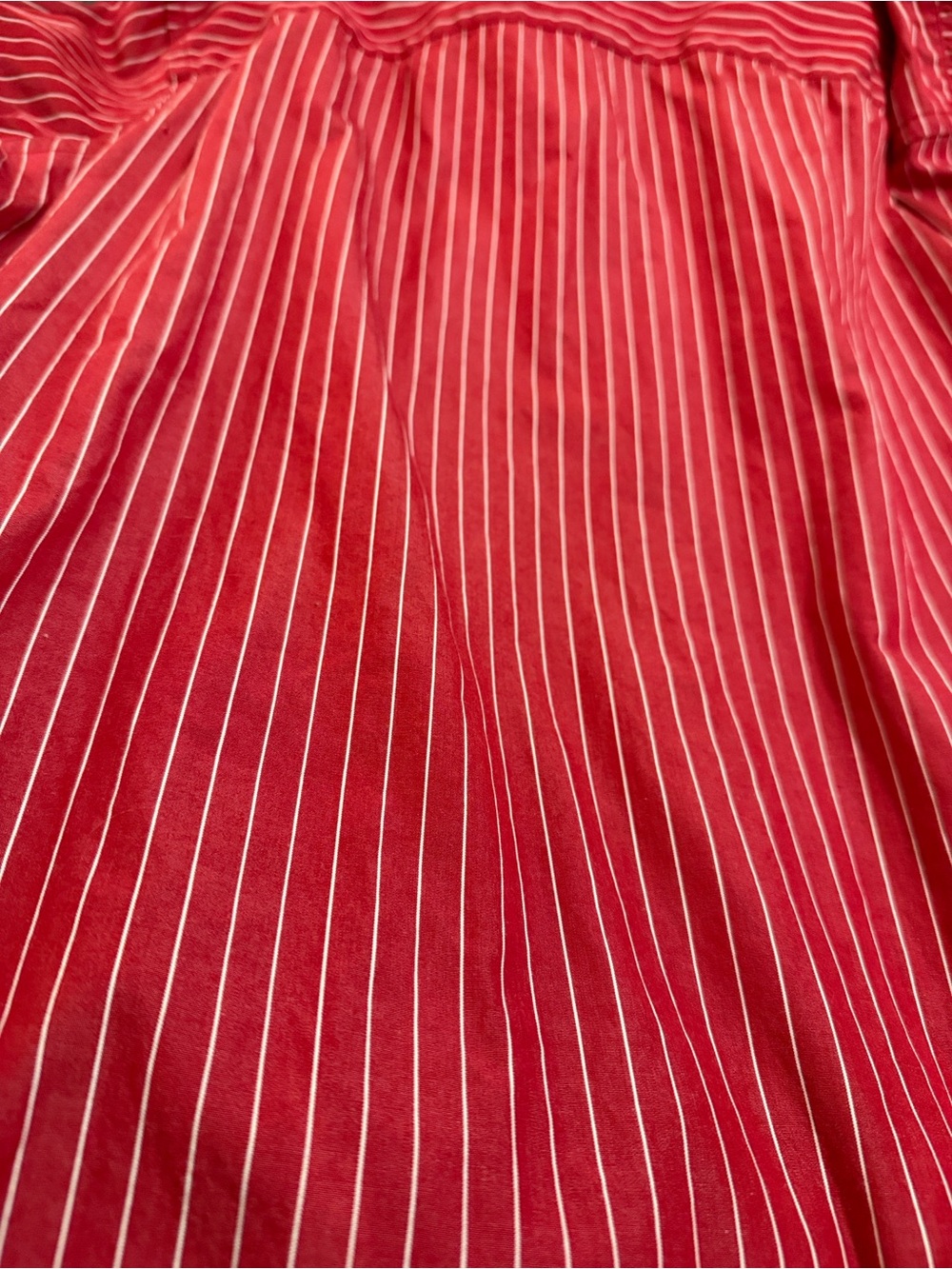 Chaps Red with White Pinstripe Cotton Shirt - Picture 6 of 6